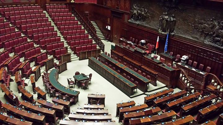 Veduta interna dell'aula della Camera dei Deputati italiana